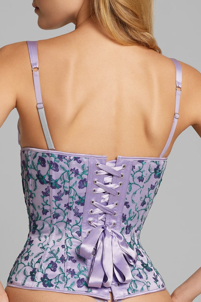 Woman wearing The Wisteria Waspie back