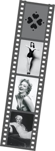Film strip with close-ups of vintage photos