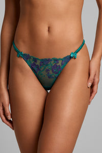 Woman wearing The Emerald Thong front